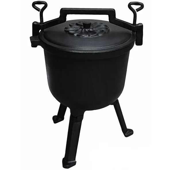17.65QT Poland antique cast iron dutch oven with legs for sale