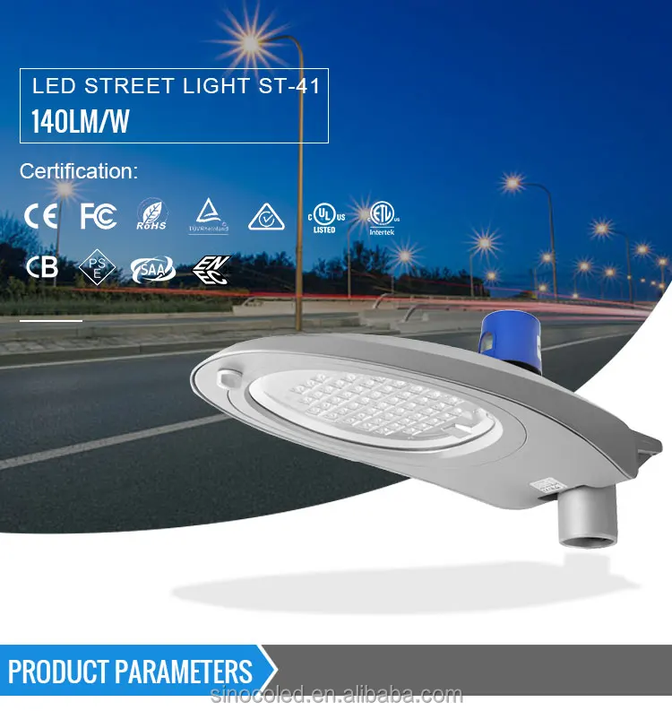 ENEC TUV CB Certified Outdoor LED Street Light 60 100 150 200 Watt Fixtures Sensor Cool White Color 100W 150W 200W LED Lighting