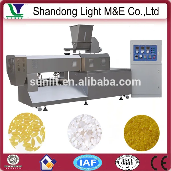 двухшнековый экструдер с охлаждением производится искусственный рис