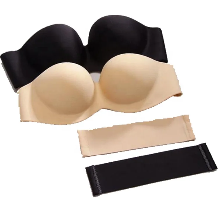 enchanting strapless seamless bra One Piece seamless invisible transparent breast nipple bra