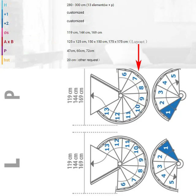 Modular Steel Indoor Curved Decorative Spiral Staircase Design