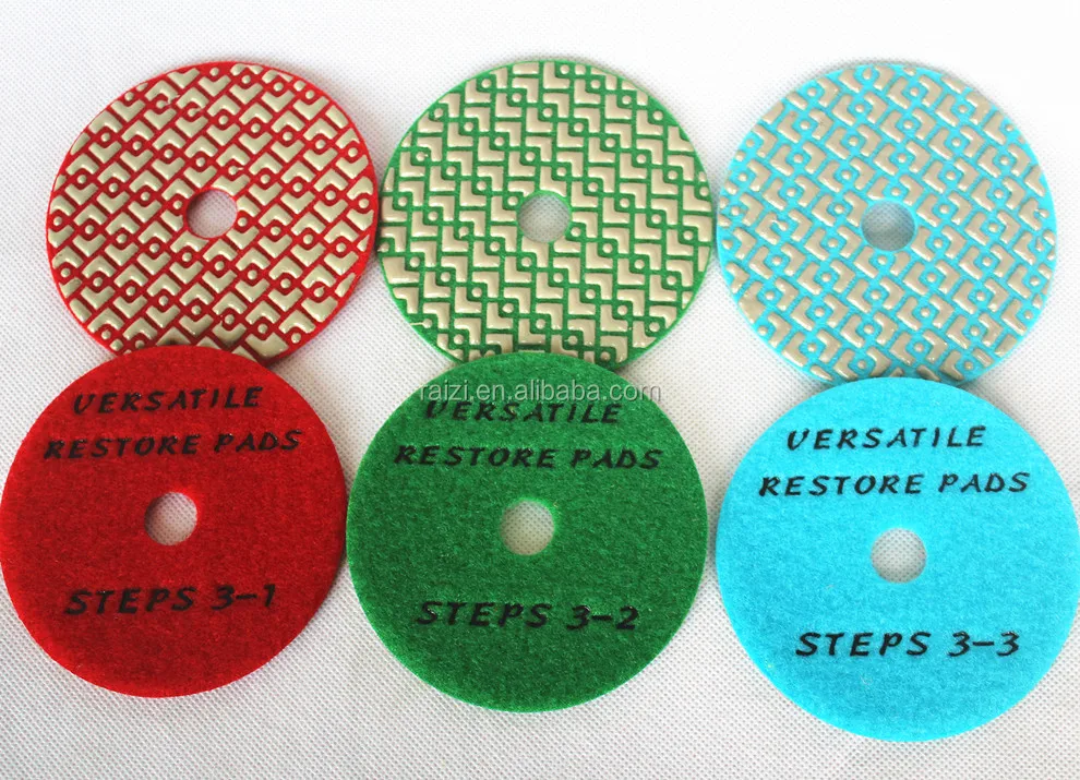 RAIZI ReShine Restoration 3 step Diamond Polishing Pads