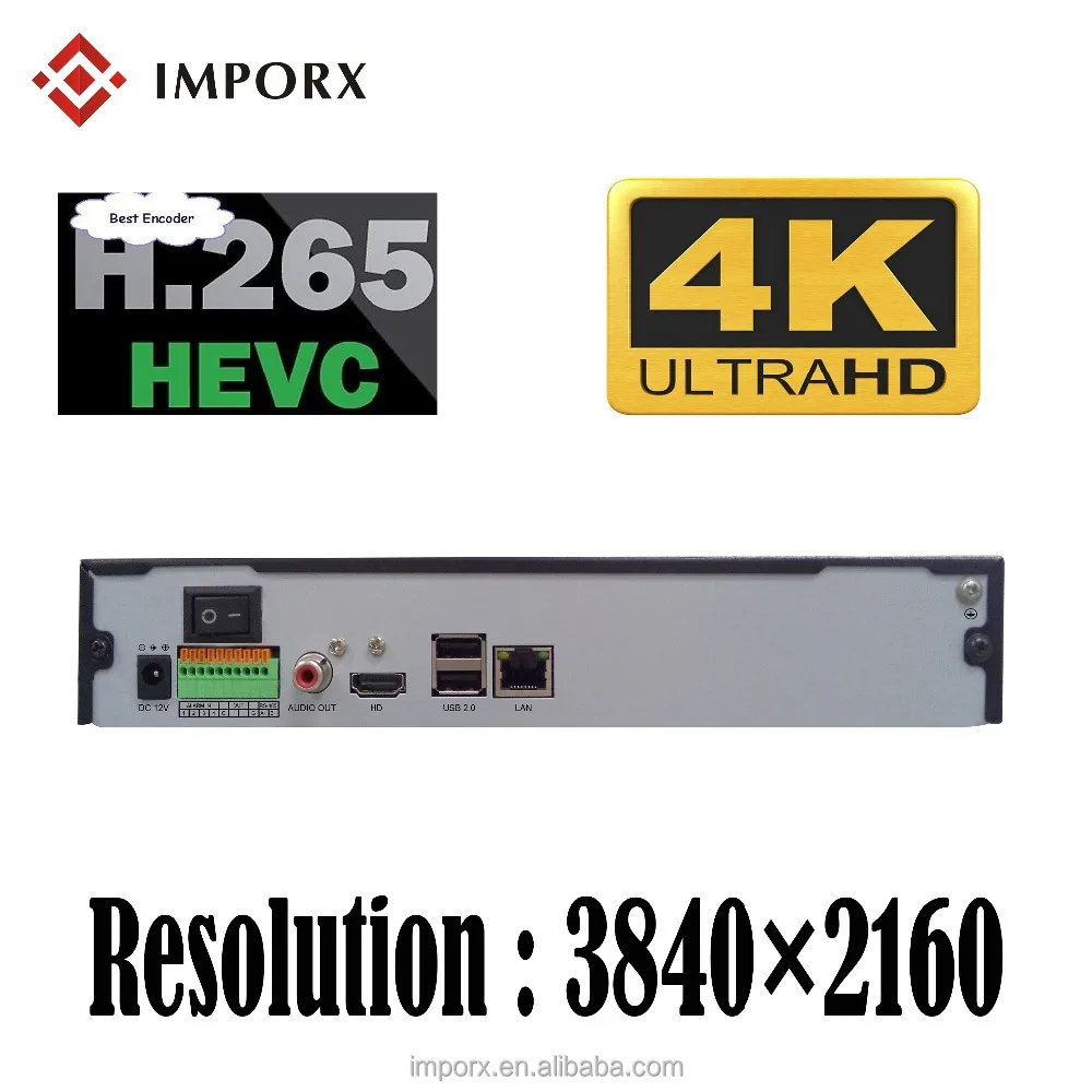 8ch 4K H.265 NVR1U 1HDD