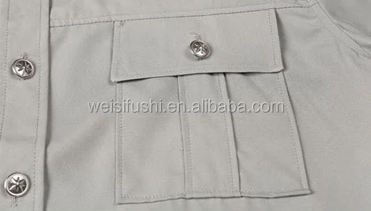 OEM custom logo unisex long sleeve security clothing guard uniform shirt