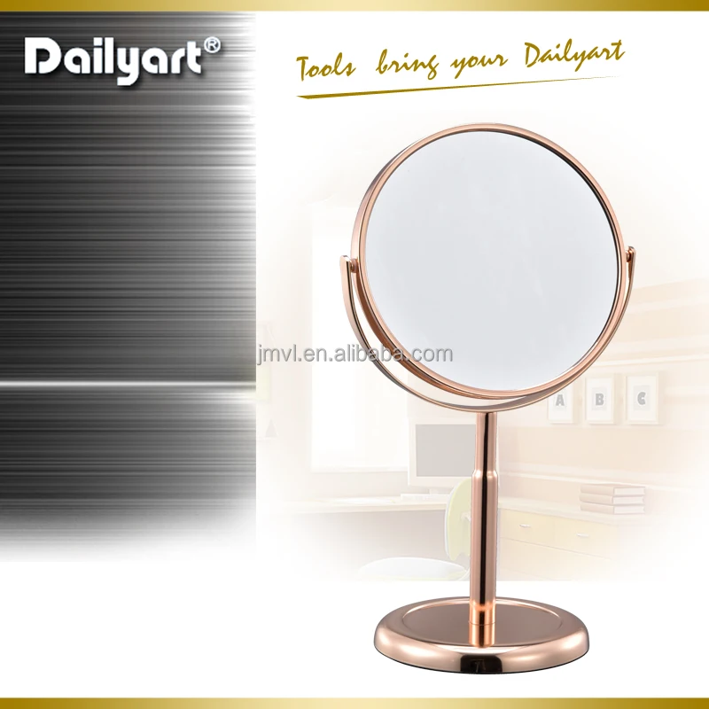 Round Double-Sided Swivel Head Makeup Decorative Stand Mirror