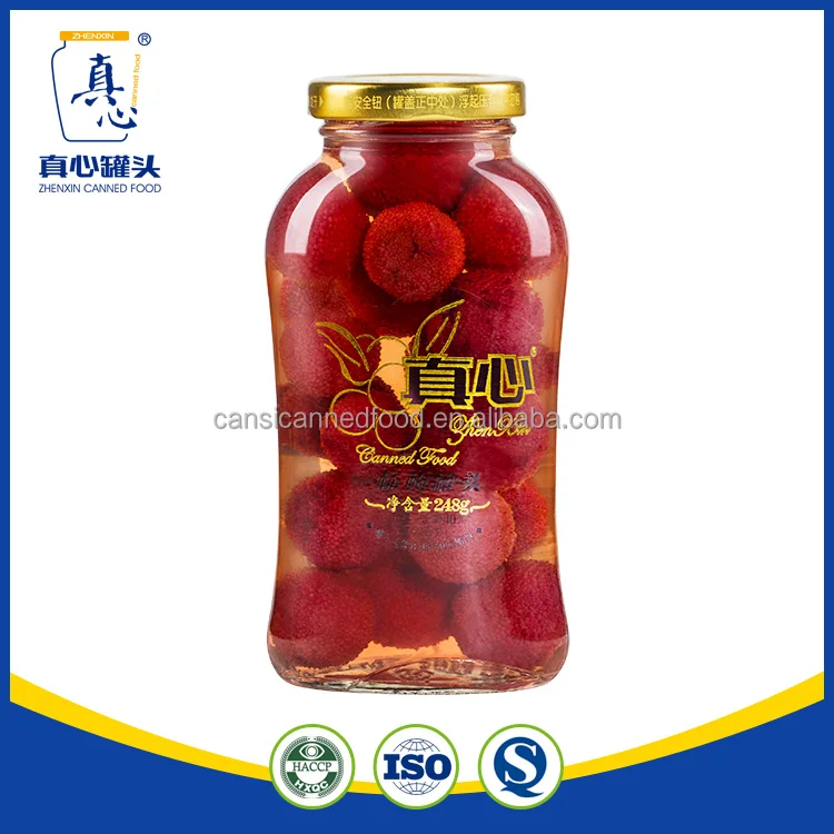 Canned Food Type Canned Red Chinese Strawberries / Bayberries in Syrup