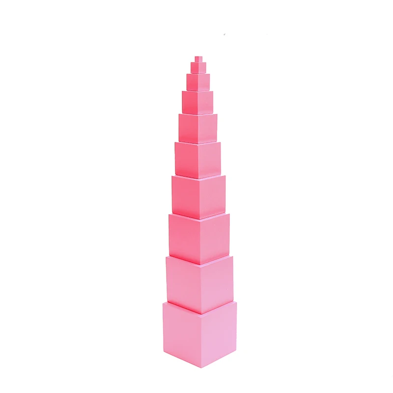 Tiger Montessori Beechwood Pink Tower Educational Toys for Kids
