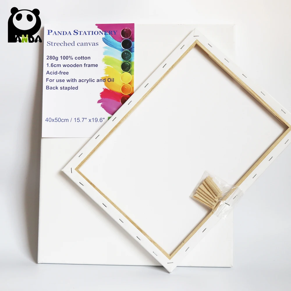 Professional Art supplies Stretched Cotton Linen Blank White Artist Canvas For 3 Style