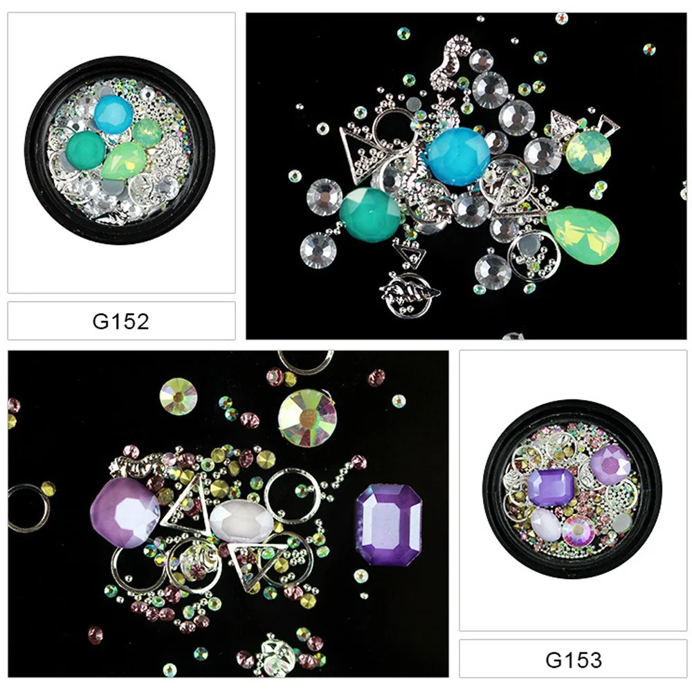 ShiningLife Brand 2018 Hot sale rhinestone and metal frame mix 12colors mix size rhinestone and  frame