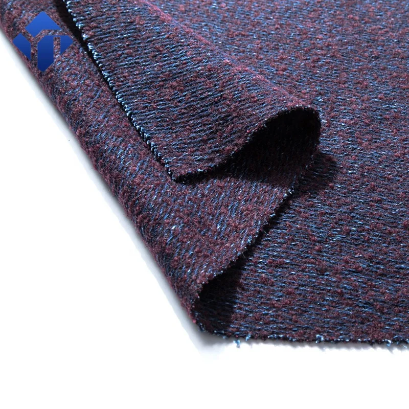 
Best-selling tweed wool blended coat wool woven polyester fabric 