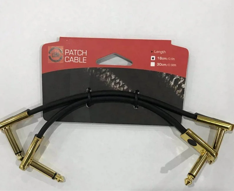 
24 AWG Black Patch Cord Cable with Gold Plated 1/4