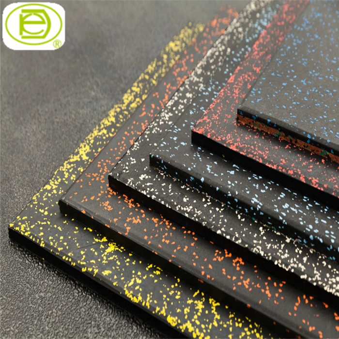 8mm black with 10% EPDM speckles rubber flooring mat roll