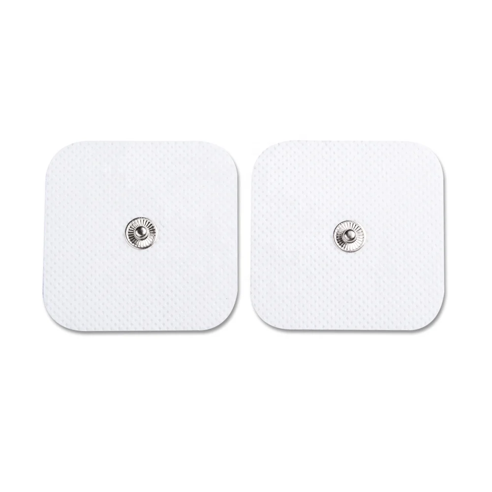 CE approved TENS snap electrode pad with carbon bearing pad for stimulate muscle adhesive electrode pads