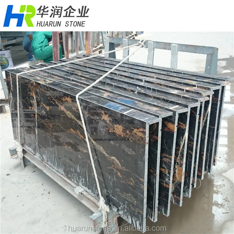 Portoro черный и золотой мраморный столешницы / столешница / кухня топ