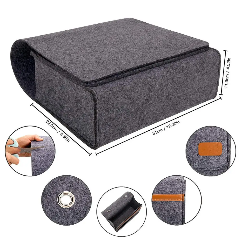 Home Sofa Desk Bedside Caddy Storage Organizer Felt Magazine Holder