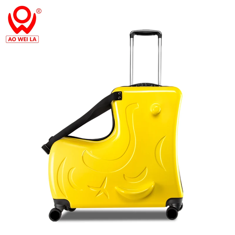 
Hard Shell Children Toy 4 Wheel Suitcase,Kids Ride On Suitcase 