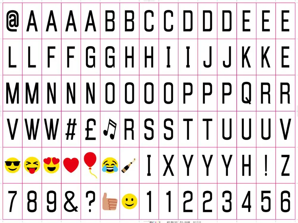 
A6 size Cinematic DIY Mini LED Letter Lamp Cinema Light Box with 90 Letters 