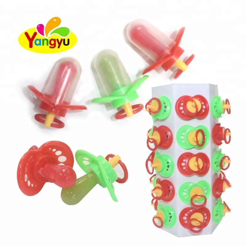 Funny New Pack Fruit Baby pacifier stick nipple shape hard toy candy