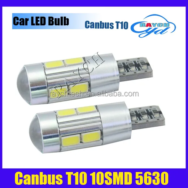 Высокое яркое canbus t10 10 СМД 5630 из светодиодов автомобилей неполярные canbus t10 w5w 194 СМД из светодиодов лампы