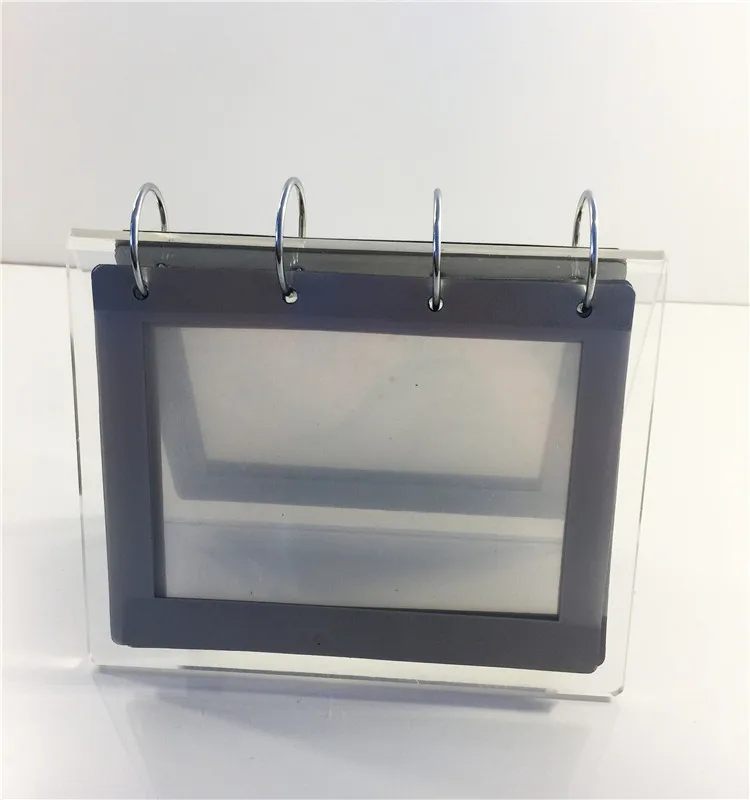
Manufacturer custom transparent metal ring photo acrylic frame 