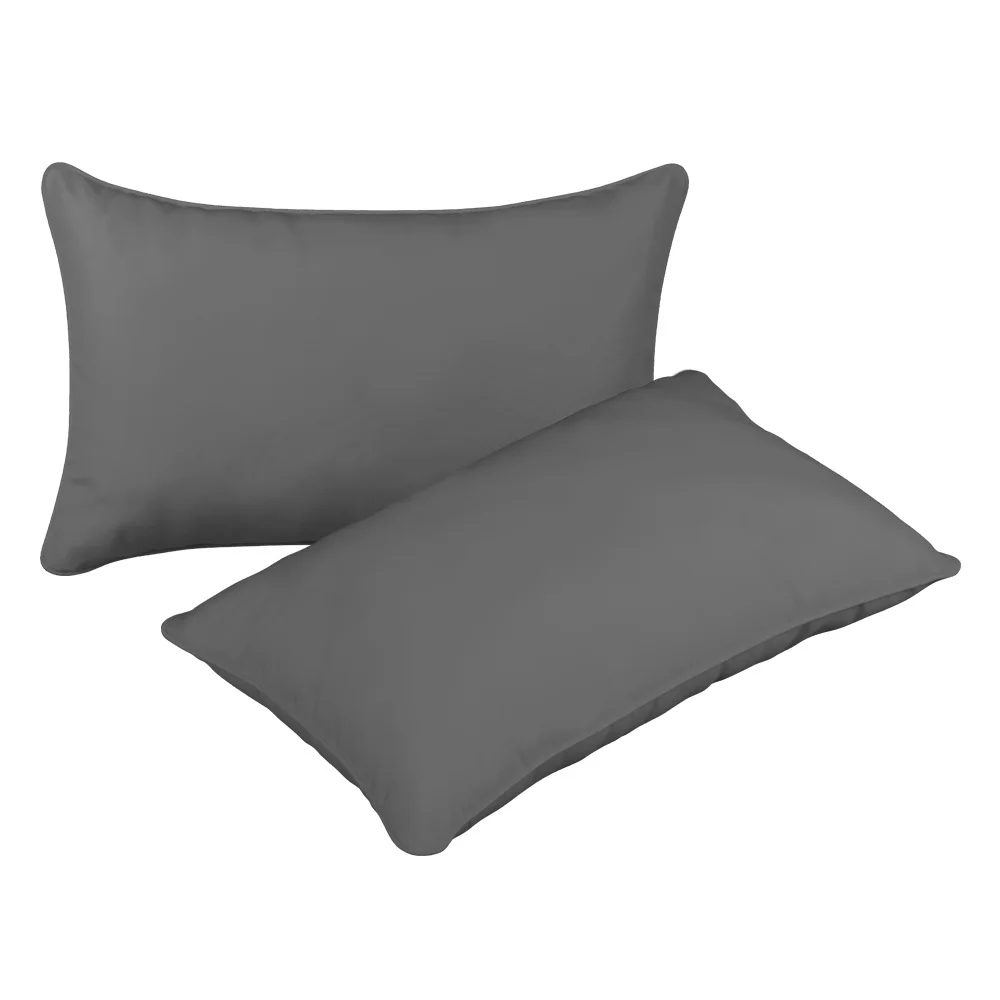 Pillow perfect outdoor Single piped rectangular throw pillow
