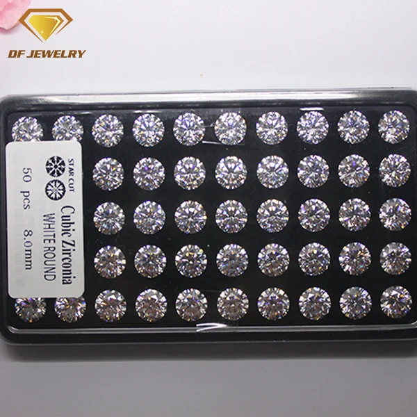 Excellent White Round CZ High Quality Star Cut Synthetic Cubic Zirconia