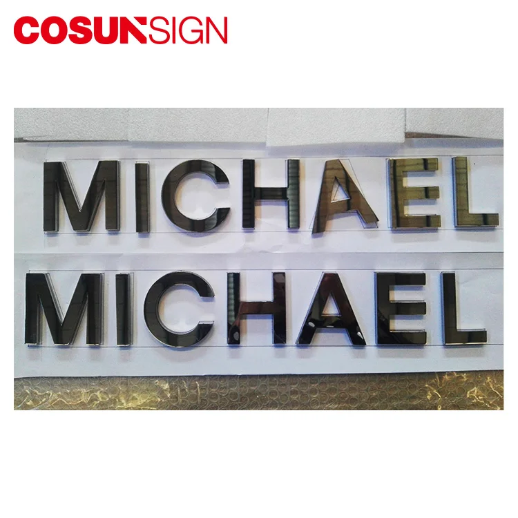 Cosun Solid Small Galvanized Cheap 3D Metal Letter and Numbers for Car Emblem