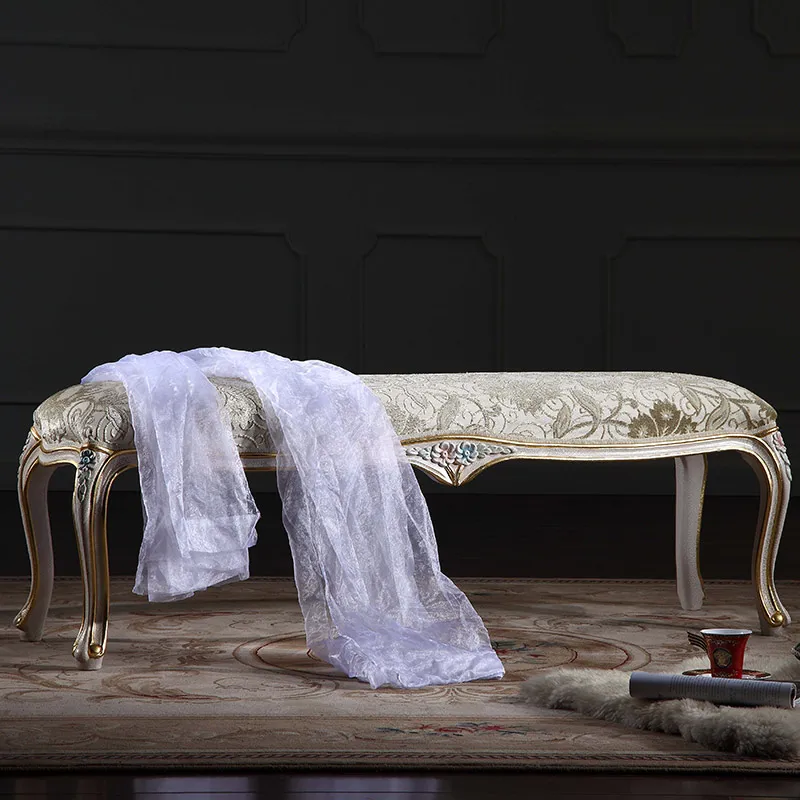 Антикварная французская мебель для спальни, французская деревянная антикварная скамья для кровати