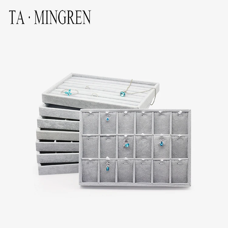 
Wholesale Portable Custom Necklace Display Jewellery Tray Cheap Jewelry Display Tray 