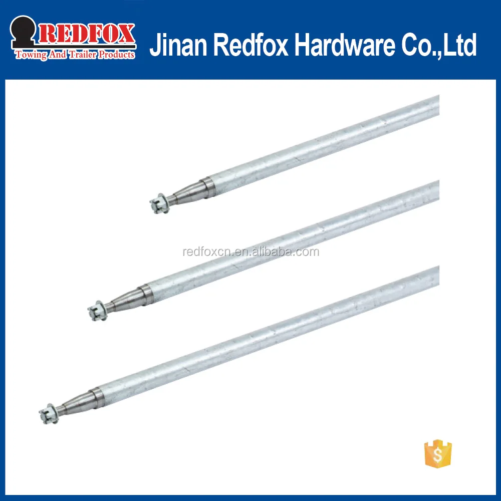 39mm Galvanised Plated Finish Solid Round Straight Beam Trailer Axle Trailer Spindle