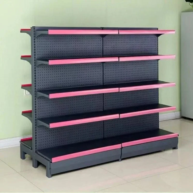 factory direct sale production metal material gondola shelf for supermarket equipment
