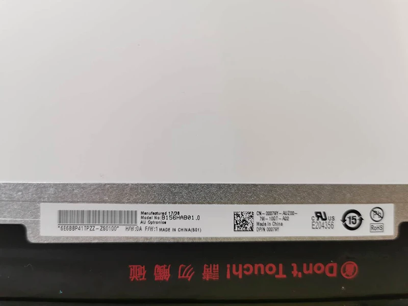 15.6'FHD LCD Display Screen Touch Glass Digitizer Panel Assembly+Frame 40 pins For Dell Inspiron 15 5568 5578 5579 P58F P58F001