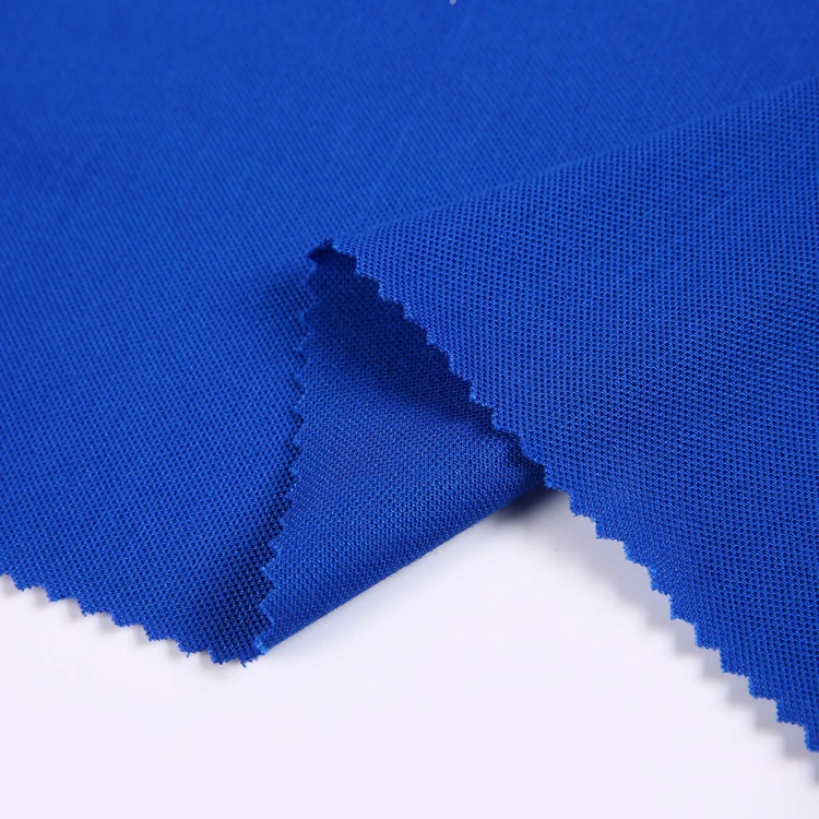 New design single jersey blended 100% polyester bird eye pique knitted fabric