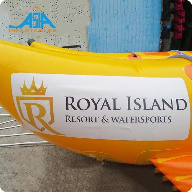 
12 Seats Double Lines Inflatable Banana Boat For Water Sport Game <span style=