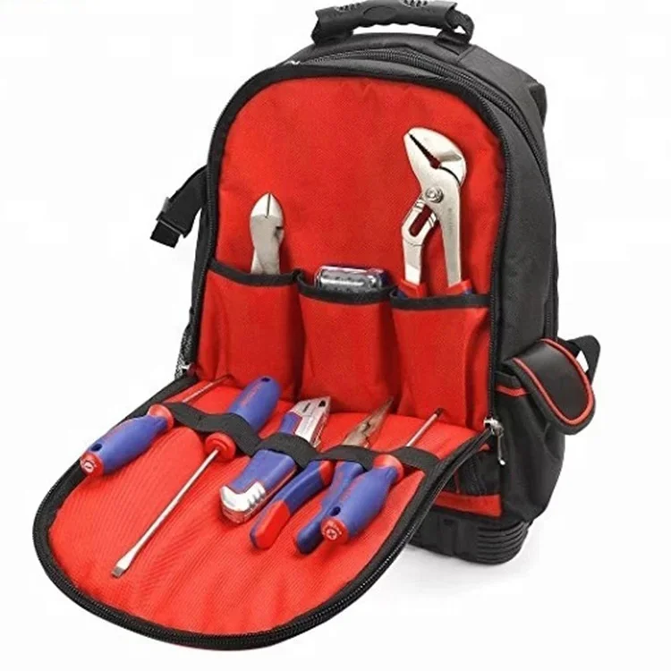 Wholesale Waterproof 40 Pocket Electrician Tool Backpack