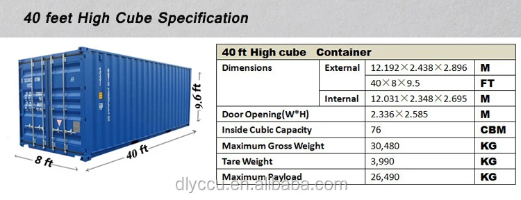 40 feet brand new ISO standard dry container, new container
