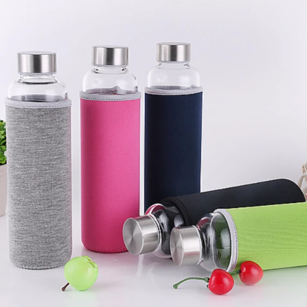 BPA Free Develop logo hot water bottle glass Chinese wholesalers