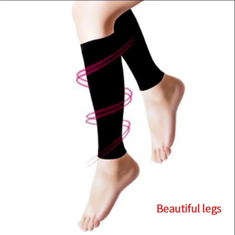 Unisex Sport Support Graduated Compression Leg Sleeve Outdoor Exercise Socks Stockings Socks Relieve Calf Pain Swelling Varicose