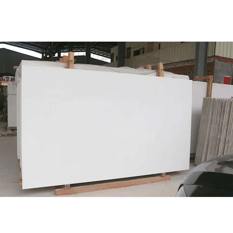 
Factory direct sell nano glass stone artificial white marble vanity top 