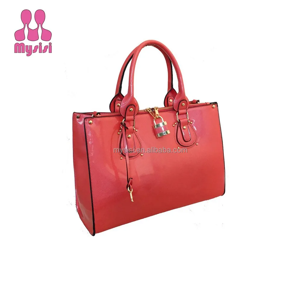 Fashion Designer Patent or PU Leather Women Handbag Purse