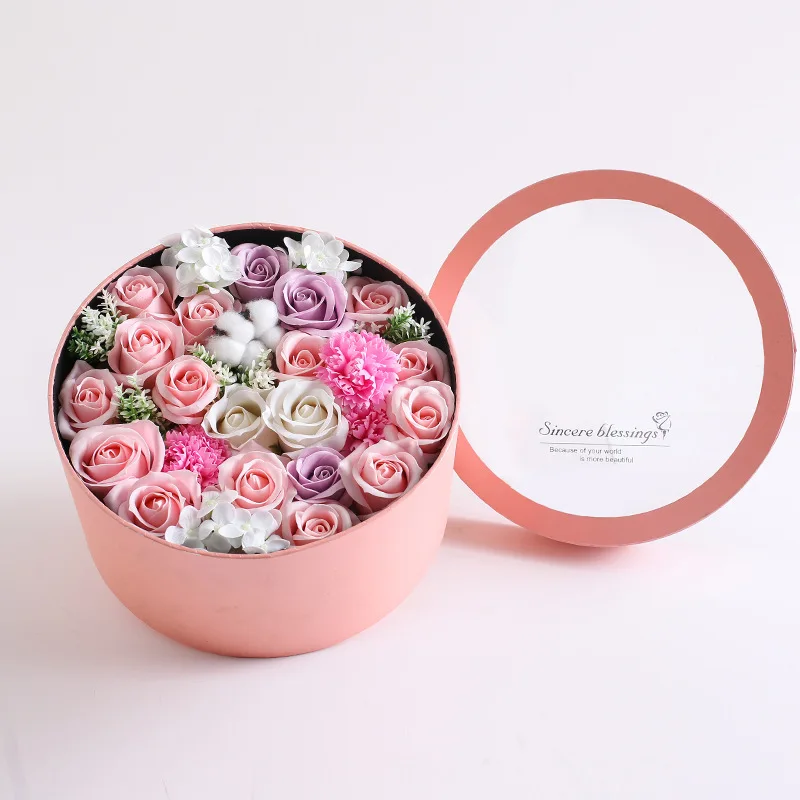 wholesale hot sell best gift  artificial soap flower box made in china