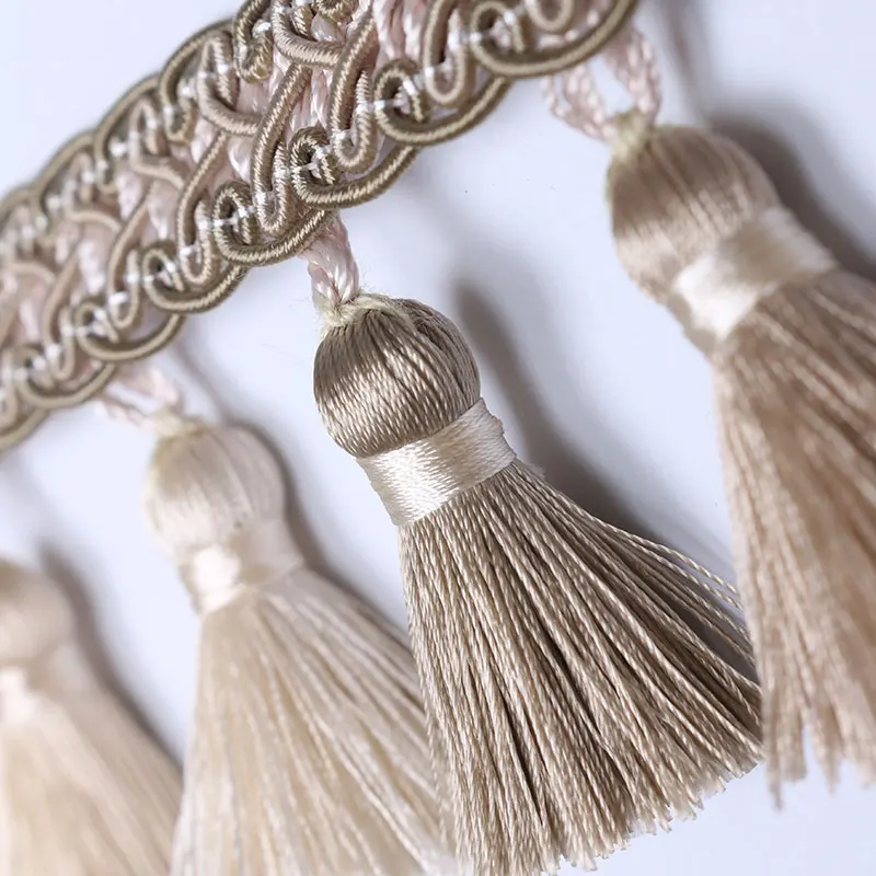 Factory Hot sales table cloth and valance curtain tassel fringe