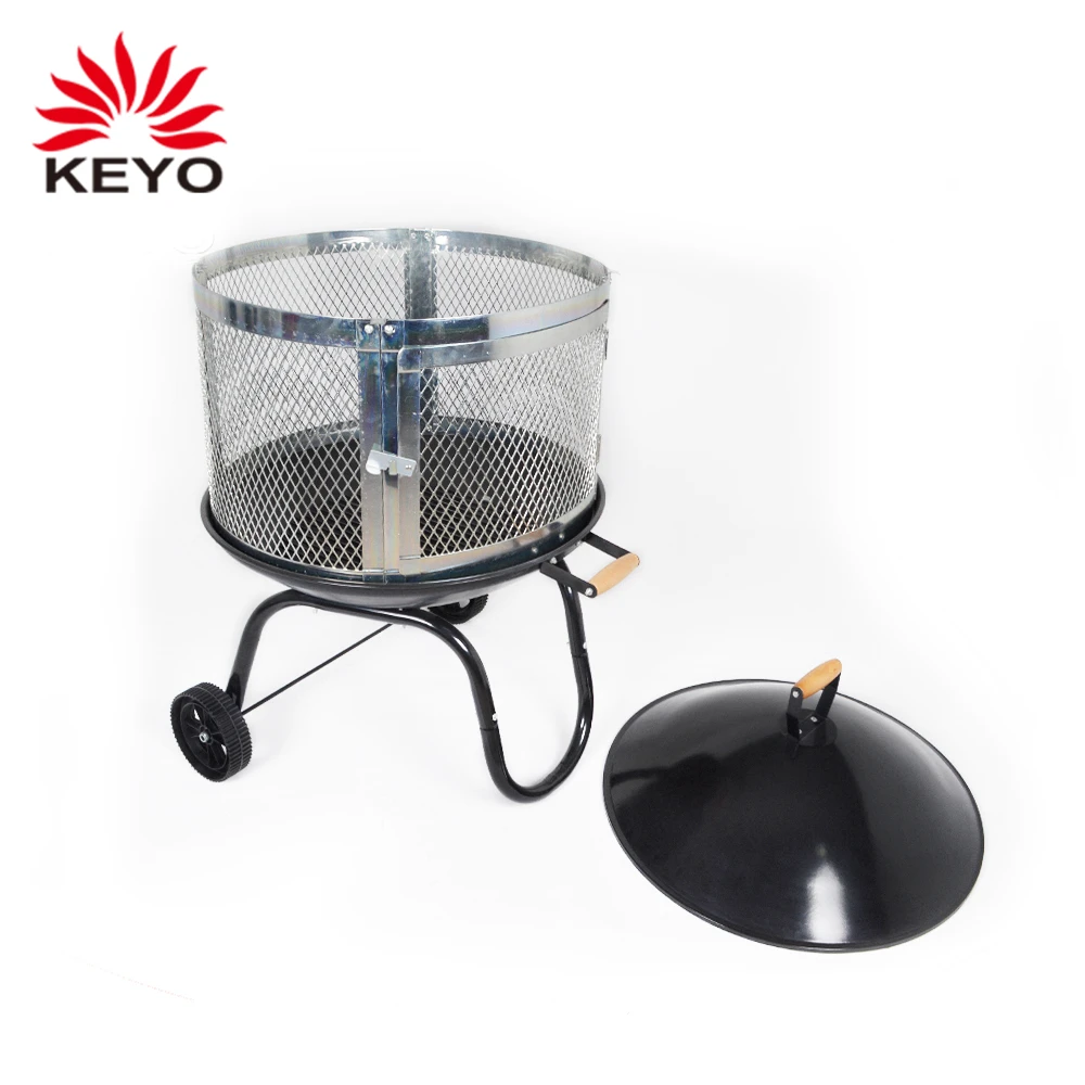 metal fire pit designs, outdoor fire pits Delux Fireplace with cooking grid