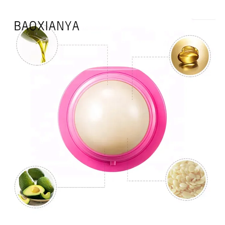 OEM pink Moisturizing lip balm Round Ball Custom Natural organic Lip Balm Private Label