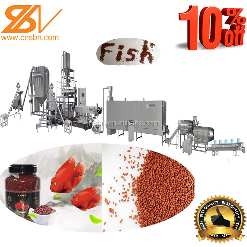 Двойной винтовой экструдер, автоматическая установка для корма рыбы