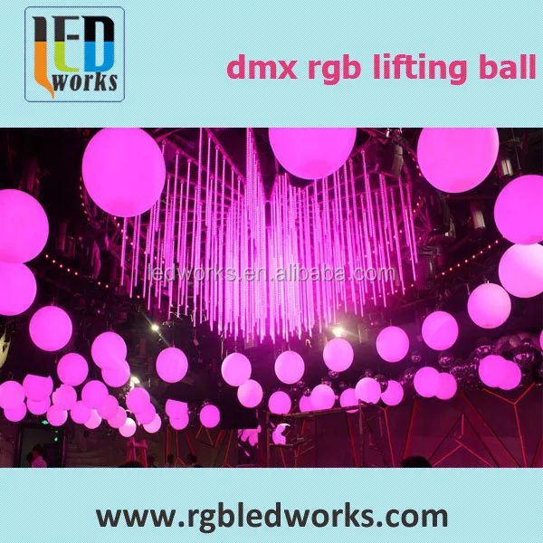 
dmx512 program 3D led RGB raindrop lamp good for club, stage 