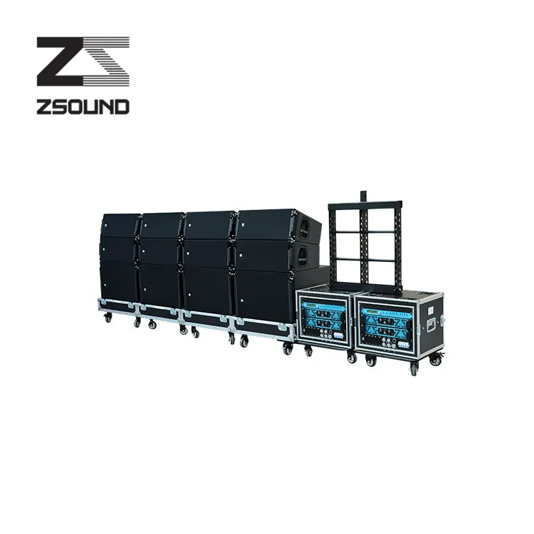 
ZSOUND professional dual 10 inch line array sound speaker with bracket 