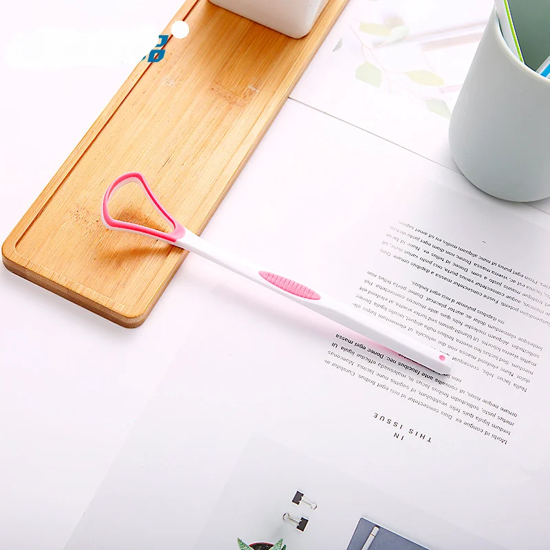 
Customized Comfortable Massage Rubber Tongue Scraper Tongue Cleaner for Tongue Coated 