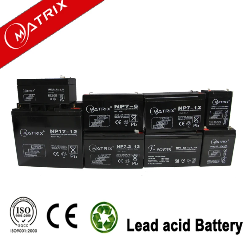 
Matrix sealed lead acid bateria 12v 12ah battery 20hr 