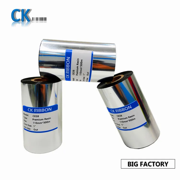 OEM Thermal Transfer Ribbon CK38 Premium Resin Thermal Transfer TTO Premium Resin Printer Ribbon For TTO Coding Machine